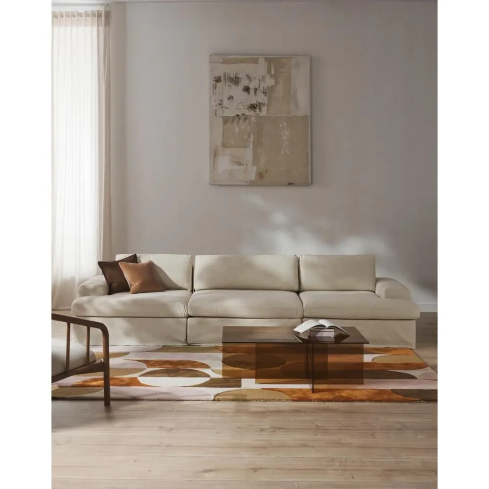 Divano Componibile 4 Posti Con Rivestimento Sfoderabile Russell*Westwing Collection New