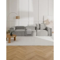 Divano Componibile 4 Posti In Velluto A Coste Lennon*Westwing Collection New