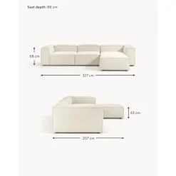 Divano Componibile 4 Posti Con Poggiapiedi Lennon*Westwing Collection Sale