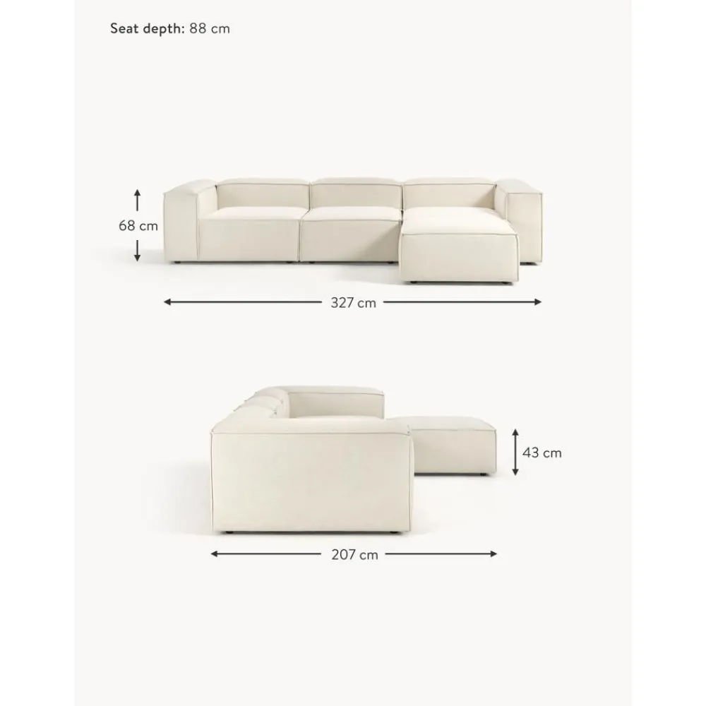 Divano Componibile 4 Posti Con Poggiapiedi Lennon*Westwing Collection Sale