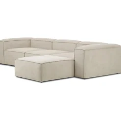 Divano Componibile 4 Posti In Velluto A Coste Con Poggiapiedi Lennon*Westwing Collection Hot