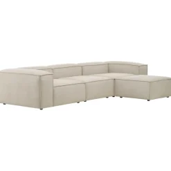 Divano Componibile 4 Posti In Velluto A Coste Con Poggiapiedi Lennon*Westwing Collection Hot