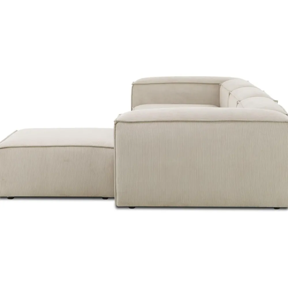 Divano Componibile 4 Posti In Velluto A Coste Con Poggiapiedi Lennon*Westwing Collection Hot