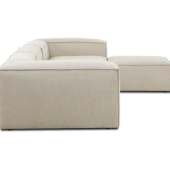 Divano Componibile 4 Posti In Velluto A Coste Con Poggiapiedi Lennon*Westwing Collection Hot