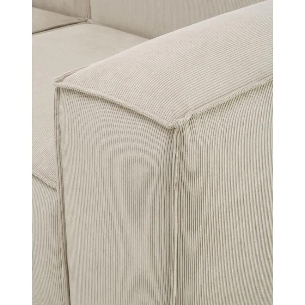 Divano Componibile 4 Posti In Velluto A Coste Con Poggiapiedi Lennon*Westwing Collection Hot