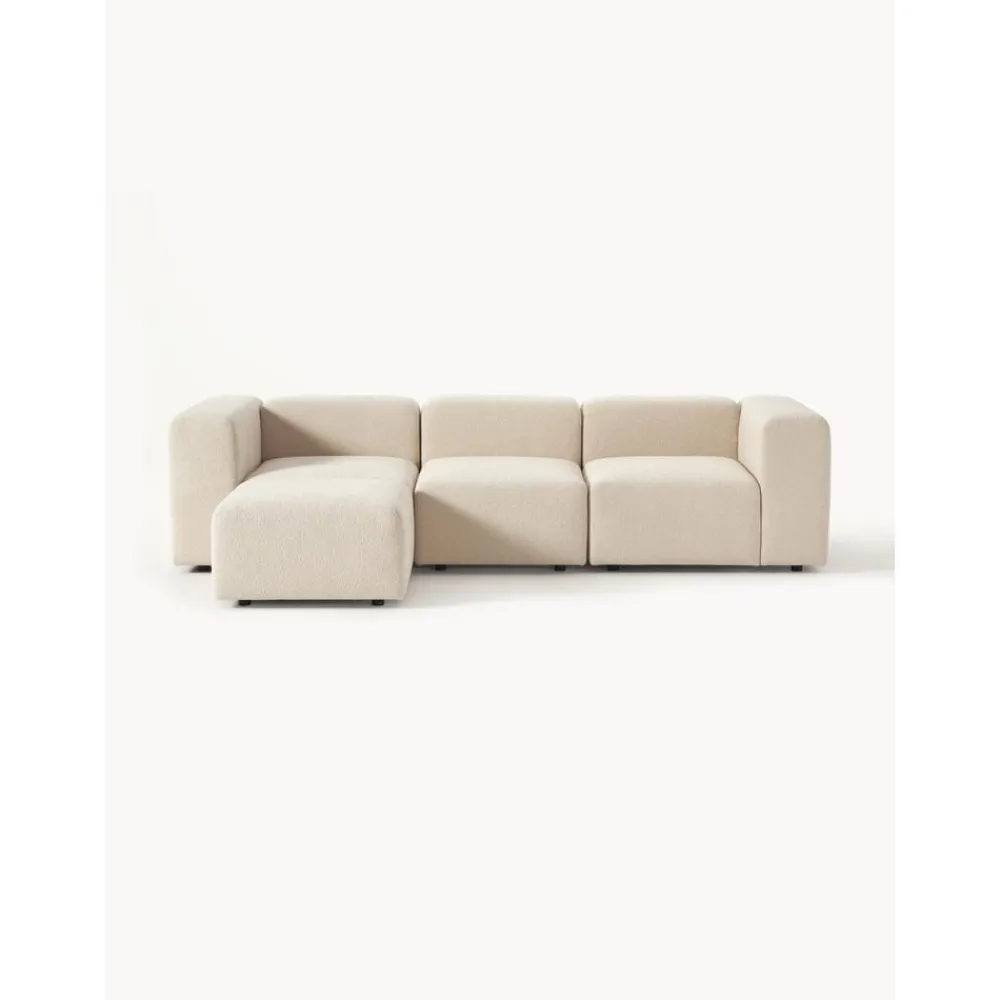 Divano Componibile 4 Posti In Boucle Con Poggiapiedi Lena*Westwing Collection Sale