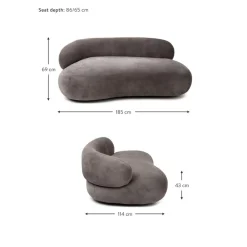 Divano Curvo 2 Posti Alba*Westwing Collection Sale