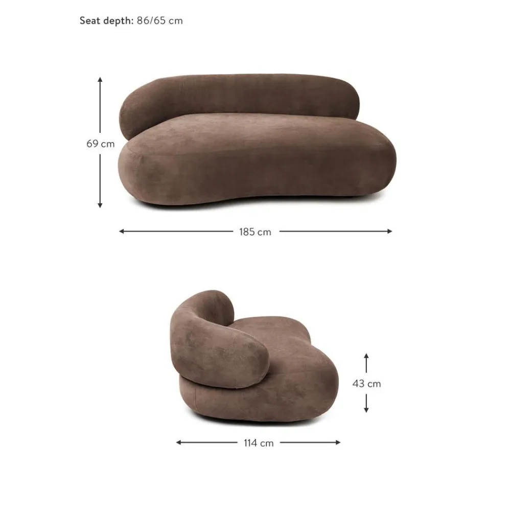 Divano Curvo 2 Posti Alba*Westwing Collection Sale