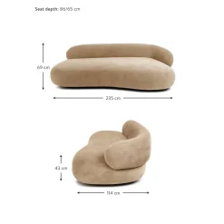 Divano Curvo 3 Posti Alba*Westwing Collection Fashion