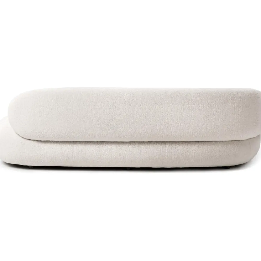 Divano Curvo 3 Posti In Teddy Alba*Westwing Collection Outlet