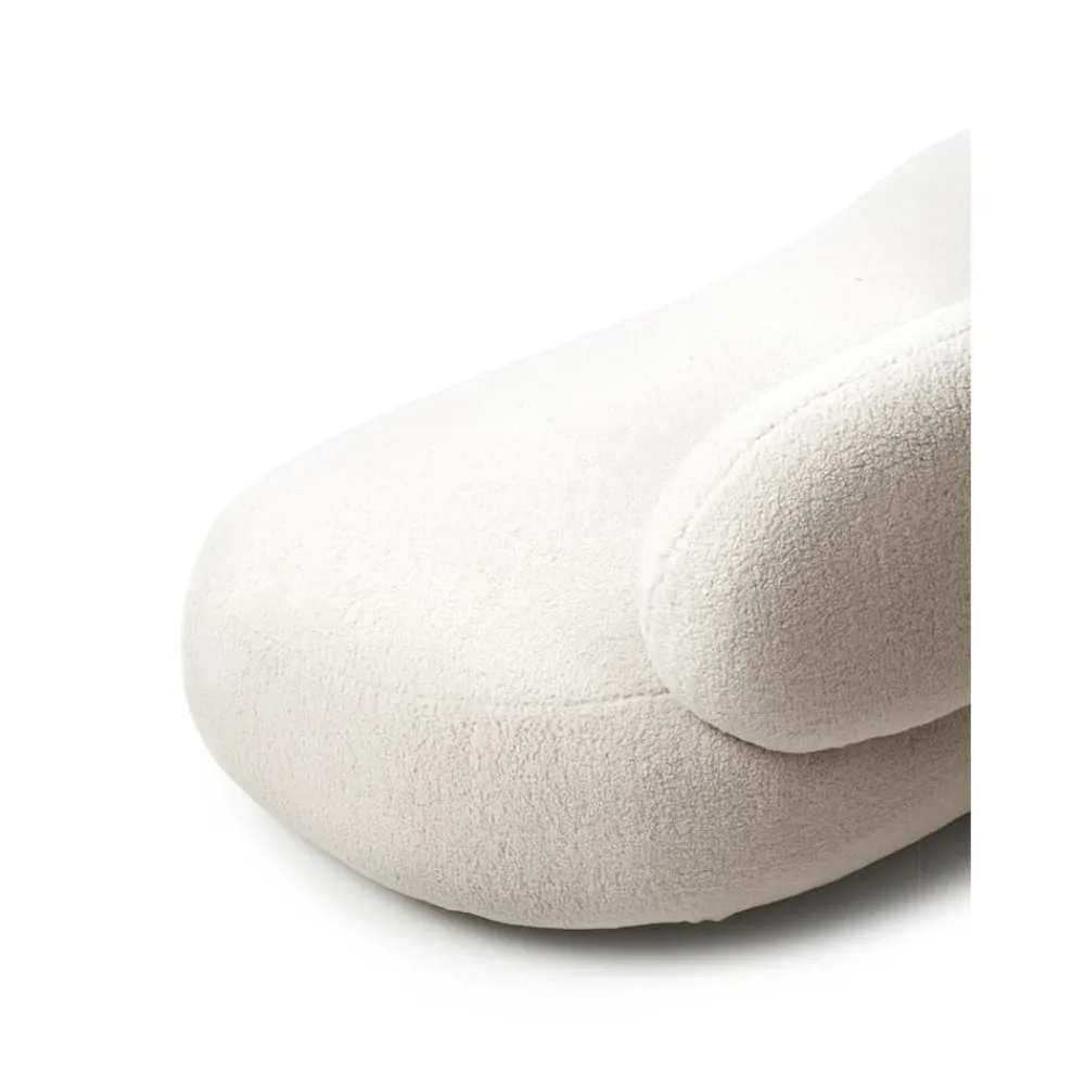 Divano Curvo 3 Posti In Teddy Alba*Westwing Collection Outlet