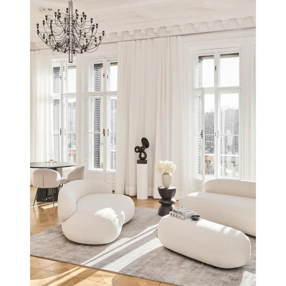 Divano Curvo 2 Posti In Teddy Alba*Westwing Collection Outlet