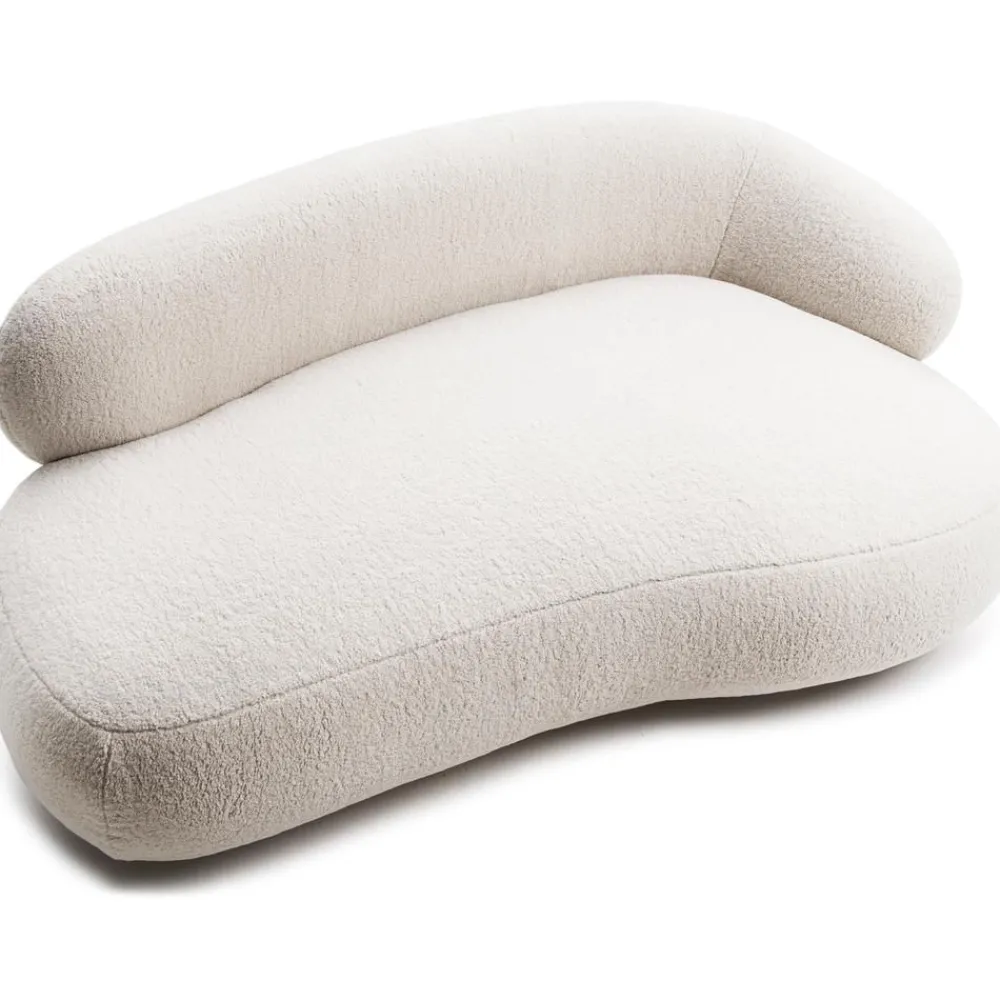 Divano Curvo 2 Posti In Teddy Alba*Westwing Collection Outlet