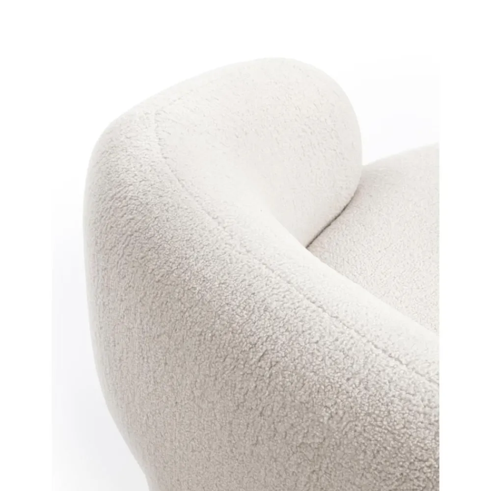 Divano Curvo 2 Posti In Teddy Alba*Westwing Collection Outlet