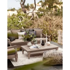 Divano Da Giardino 4 Posti In Legno Di Teak Bali*Bizzotto Discount