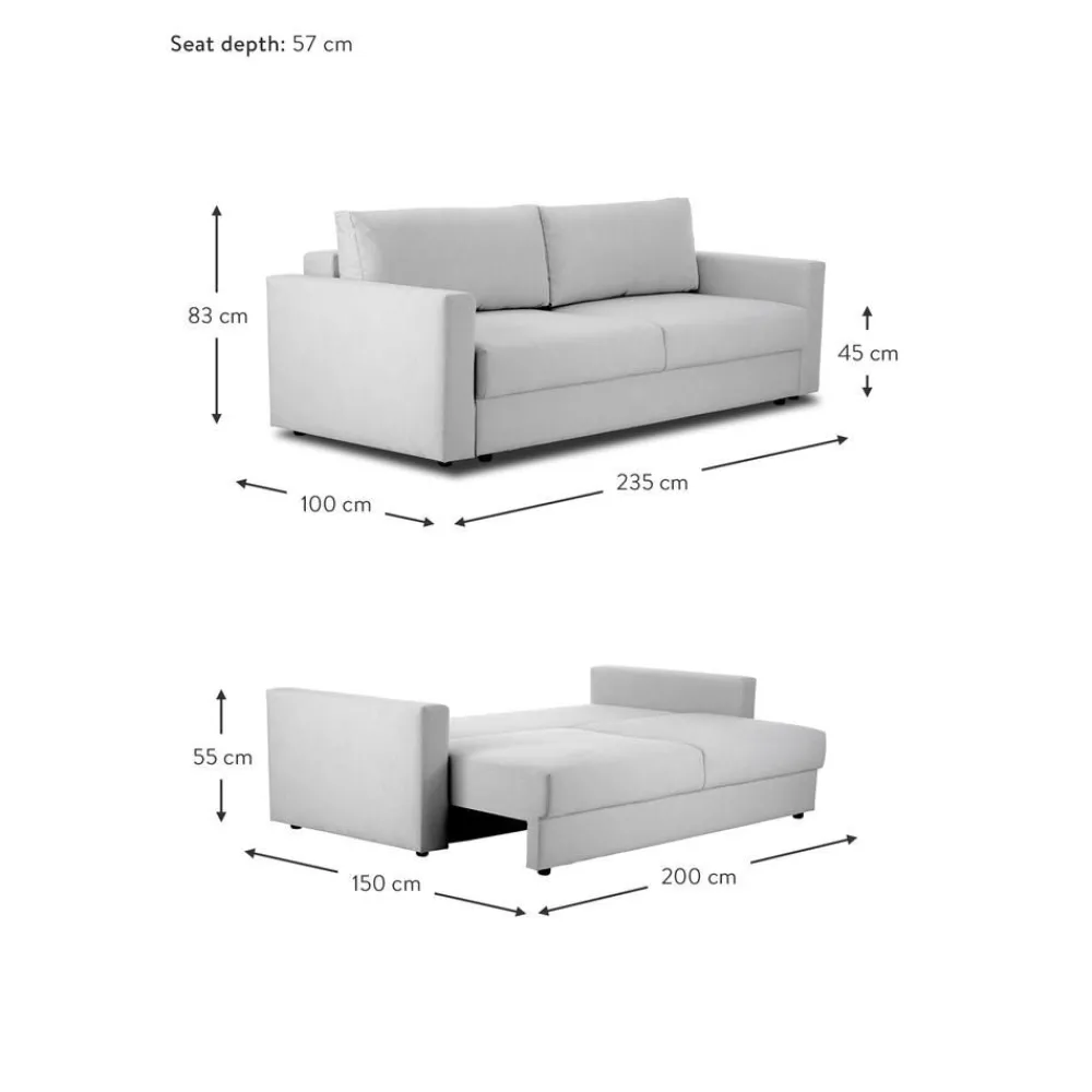 Divano Letto 3 Posti Con Contenitore Tasha*Westwing Collection New