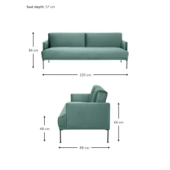 Divano Letto 3 Posti In Velluto Fluente*Westwing Collection Clearance