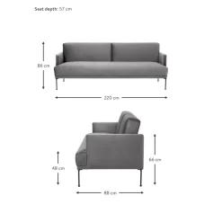 Divano Letto 3 Posti In Velluto Fluente*Westwing Collection Hot