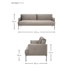 Divano Letto 3 Posti In Velluto Fluente*Westwing Collection Online