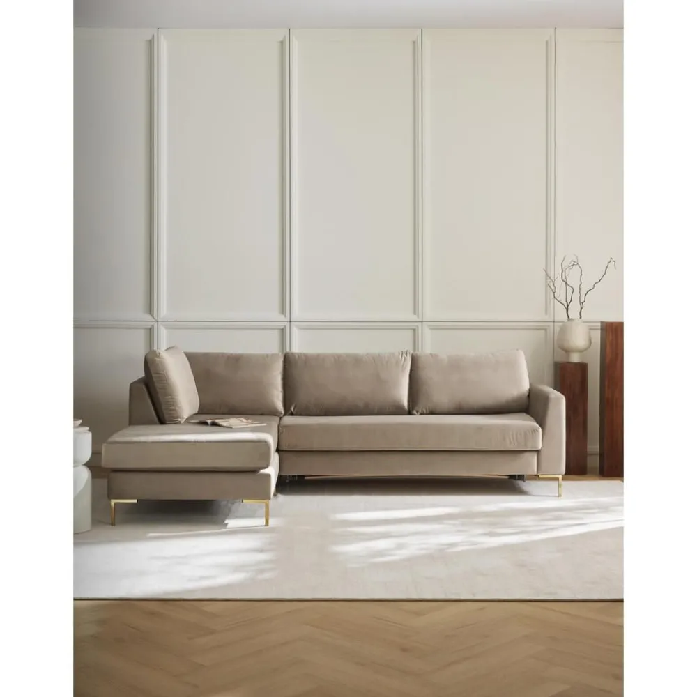 Divano Letto 3 Posti In Velluto Con Materasso Luna*Westwing Collection Fashion
