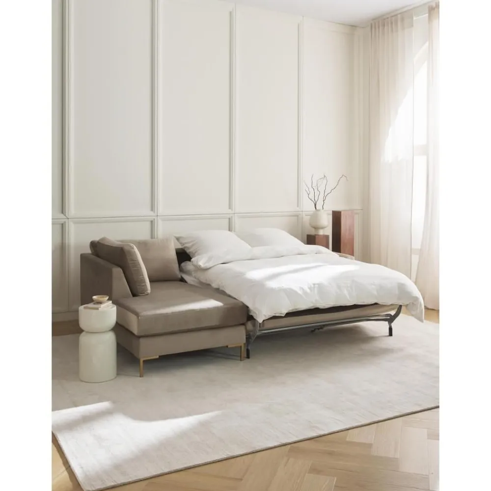 Divano Letto 3 Posti In Velluto Con Materasso Luna*Westwing Collection Fashion