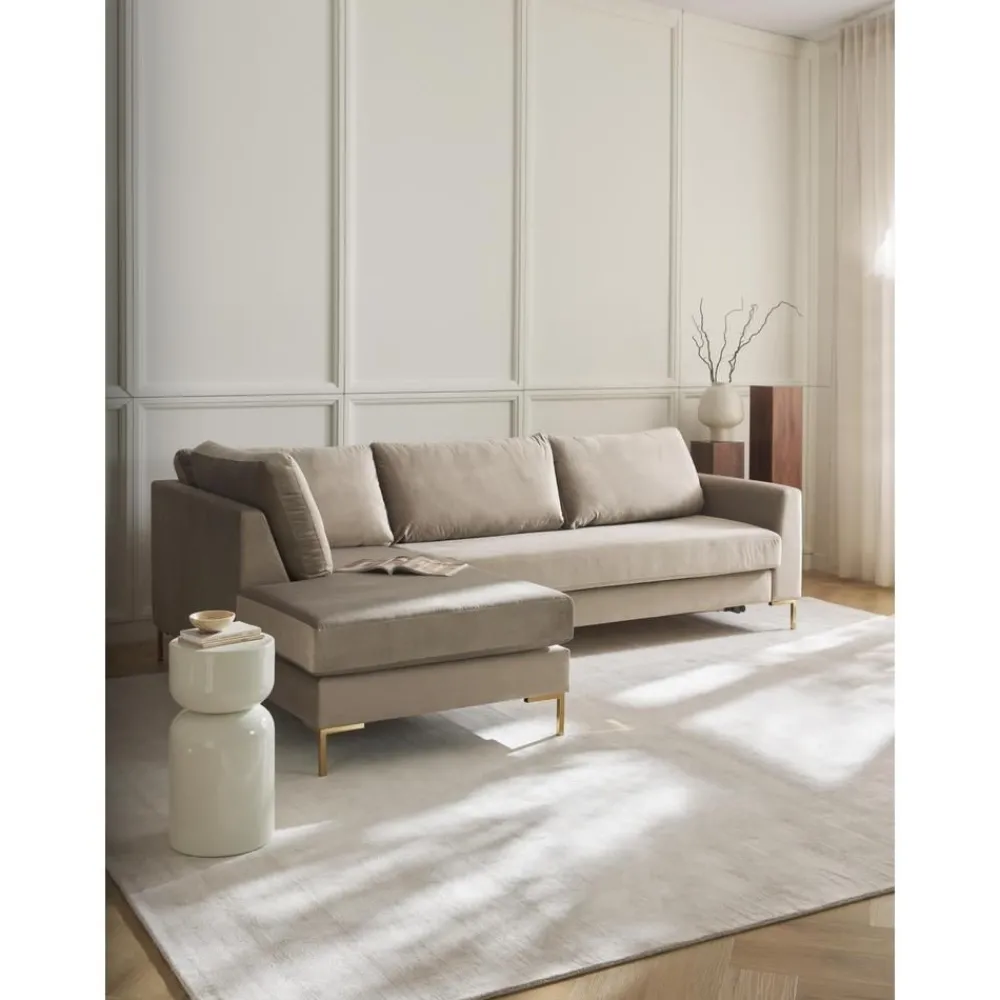 Divano Letto 3 Posti In Velluto Con Materasso Luna*Westwing Collection Fashion