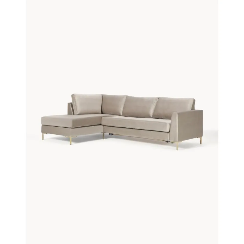 Divano Letto 3 Posti In Velluto Con Materasso Luna*Westwing Collection Fashion