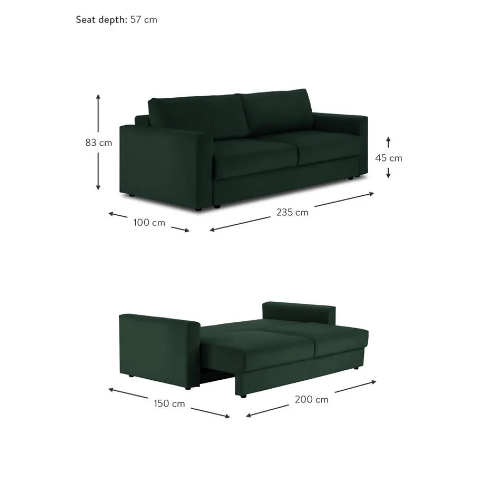 Divano Letto 3 Posti In Velluto Con Contenitore Tasha*Westwing Collection Discount