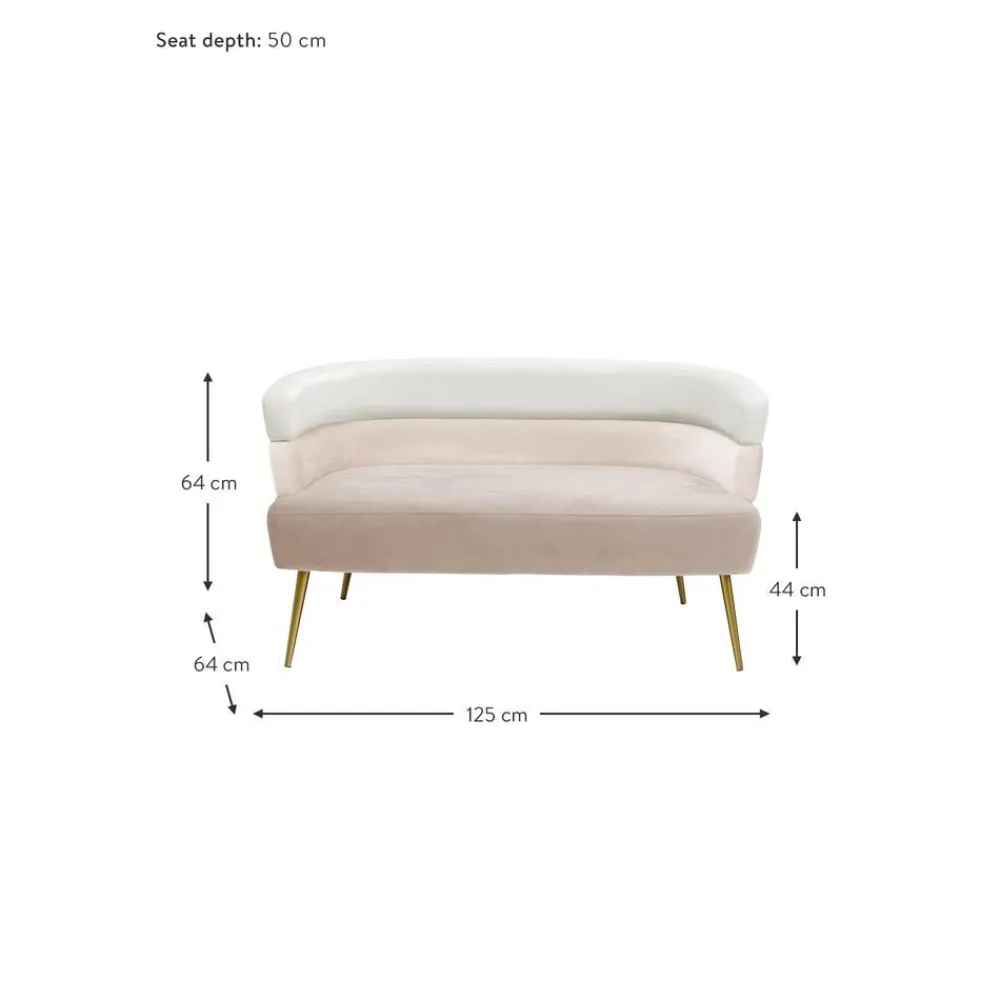 Divano Retro 2 Posti In Velluto Sandwich*Kare Design Best