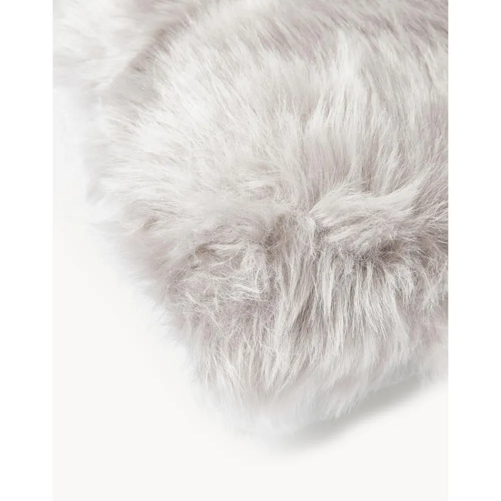 Federa Arredo In Soffice Ecopelliccia Liscia Grigio Chiara Mathilde*Westwing Collection New