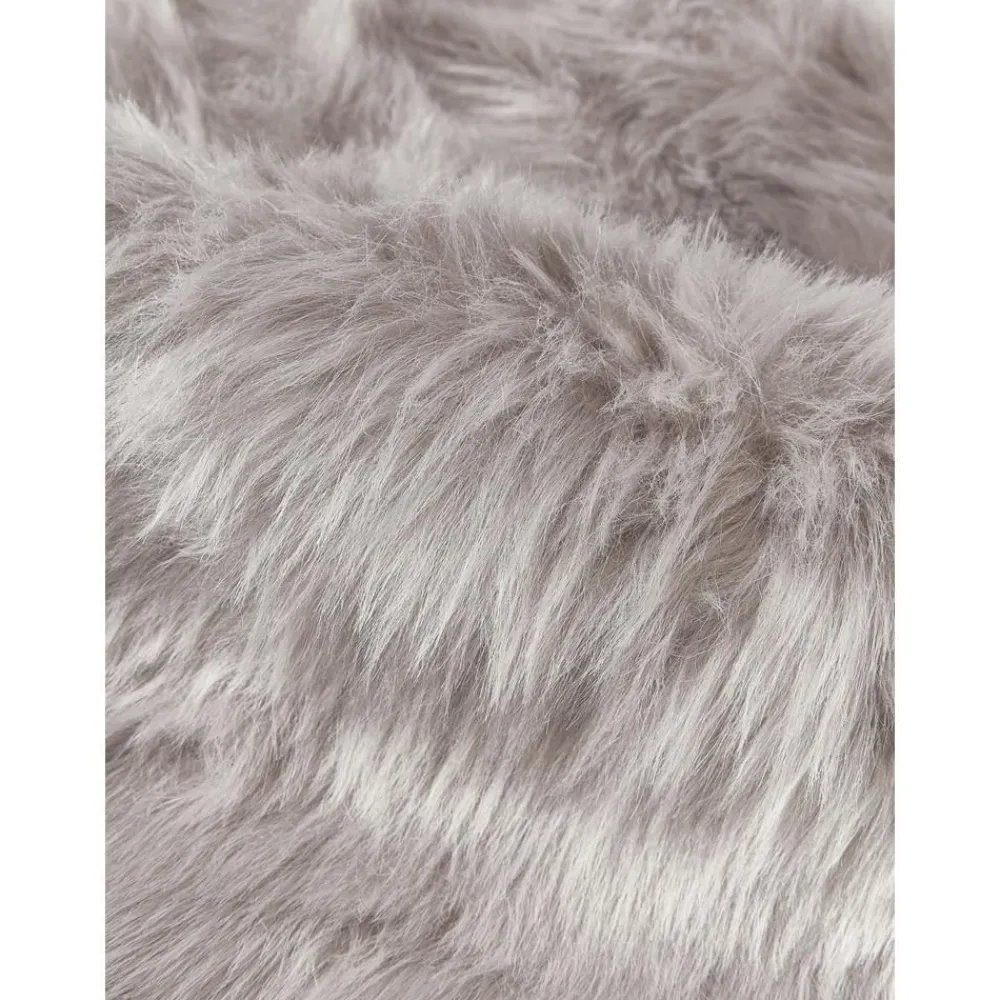 Federa Arredo In Soffice Ecopelliccia Liscia Grigio Chiara Mathilde*Westwing Collection New