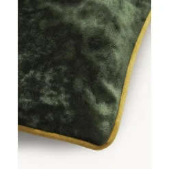 Federa Arredo In Velluto Verde Scuro Con Bordino Enid*Westwing Collection Hot