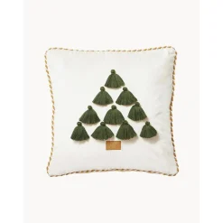 Federa Arredo In Velluto Con Motivo Natalizio E Nappe Skyler*Westwing Collection New