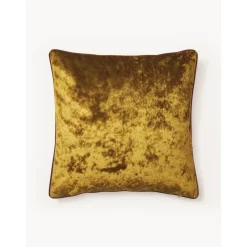 Federa Arredo In Velluto Giallo Ocra Con Bordino Enid*Westwing Collection Clearance