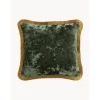 Federa Arredo In Velluto Verde Scuro Con Frange Cyrus*Westwing Collection Clearance
