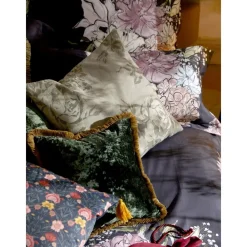 Federa Arredo In Velluto Verde Scuro Con Frange Cyrus*Westwing Collection Clearance