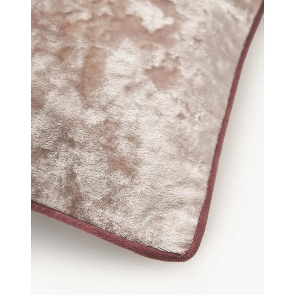 Federa Arredo In Velluto Beige Con Bordino Enid*Westwing Collection Clearance