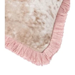 Federa Arredo In Velluto Beige Con Frange Cyrus*Westwing Collection Best