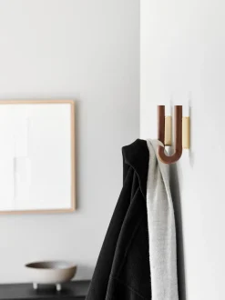 Gancio Da Parete In Legno Di Noce Umbrella, In Diverse Dimensioni