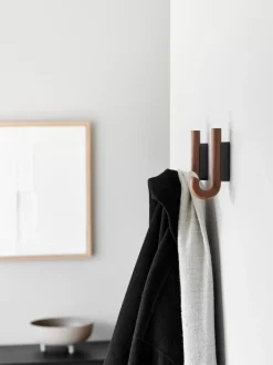 Gancio Da Parete In Legno Di Noce Umbrella, In Diverse Dimensioni