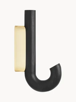 Gancio Da Parete In Legno Di Quercia Umbrella, In Diverse Dimensioni