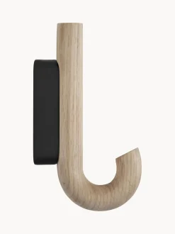 Gancio Da Parete In Legno Di Quercia Umbrella, In Diverse Dimensioni