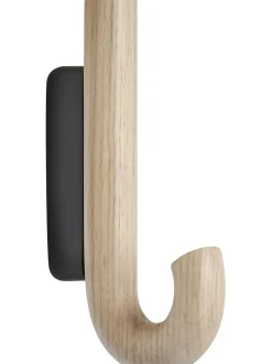 Gancio Da Parete In Legno Di Quercia Umbrella, In Diverse Dimensioni