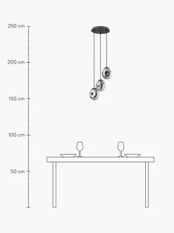 Lampada A Sospensione A Grappolo In Vetro Specchiato Amora