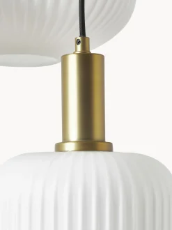 Lampada A Sospensione Cluster In Vetro Opalino Candela