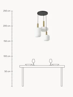 Lampada A Sospensione Cluster In Vetro Opalino Candela