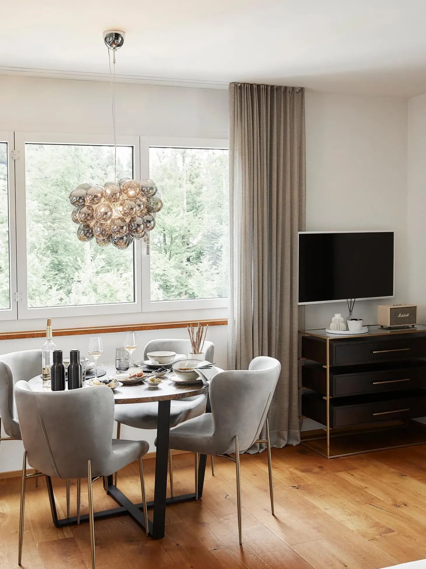 Lampada A Sospensione Con Sfere Di Vetro Gross