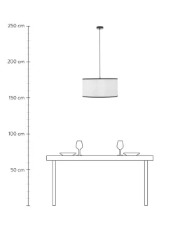 Lampada A Sospensione Con Paralume In Lino Claudette