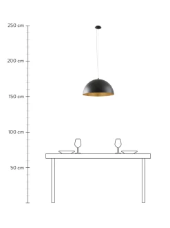 Lampada A Sospensione Con Decoro Dorato Brad