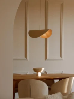 Lampada A Sospensione Di Design In Lino Kenzie